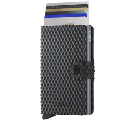 SECRID MINIWALLET CUBIC BLACK-TITANIUM  (AUF WUNSCH MIT GRAVUR)