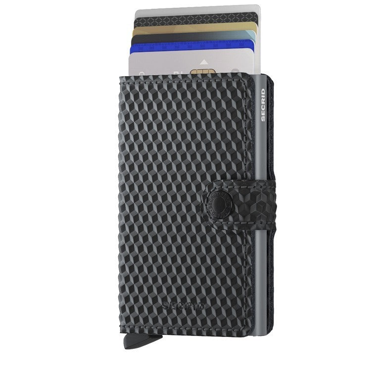 SECRID MINIWALLET CUBIC BLACK-TITANIUM  (AUF WUNSCH MIT GRAVUR)