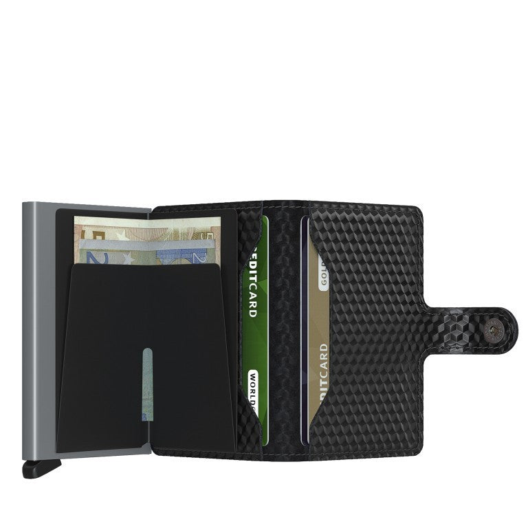 SECRID MINIWALLET CUBIC BLACK-TITANIUM  (AUF WUNSCH MIT GRAVUR)