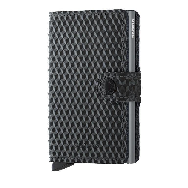 SECRID MINIWALLET CUBIC BLACK-TITANIUM  (AUF WUNSCH MIT GRAVUR)