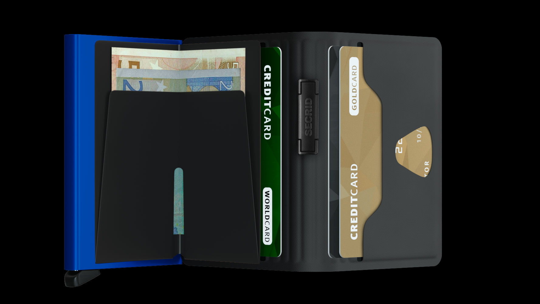 SECRID MINIWALLET CUBIC BLACK-TITANIUM  (AUF WUNSCH MIT GRAVUR)
