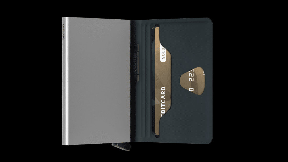SECRID MINIWALLET CUBIC BLACK-TITANIUM  (AUF WUNSCH MIT GRAVUR)