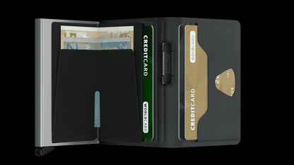 SECRID MINIWALLET CUBIC BLACK-TITANIUM  (AUF WUNSCH MIT GRAVUR)