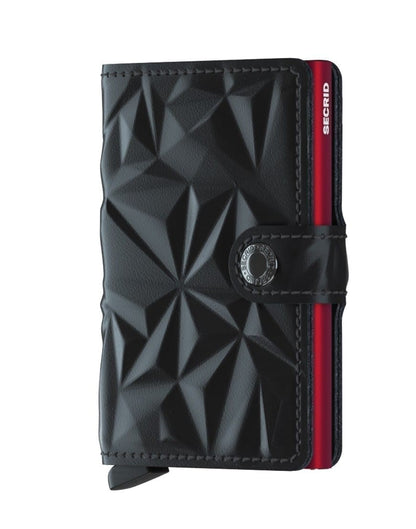 Secrid Miniwallet Prism Black Red (Auf Wunsch Mit Gravur)