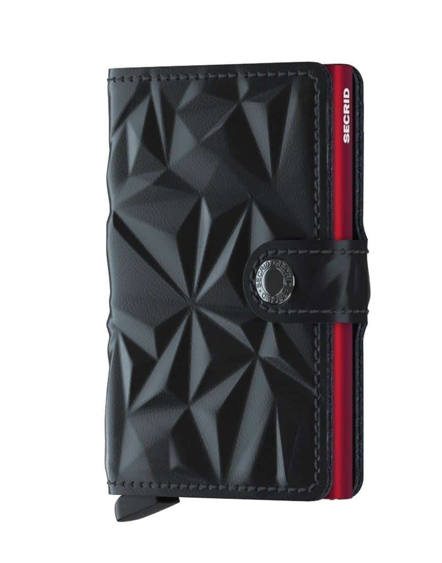 Secrid Miniwallet Prism Black Red (Auf Wunsch Mit Gravur)