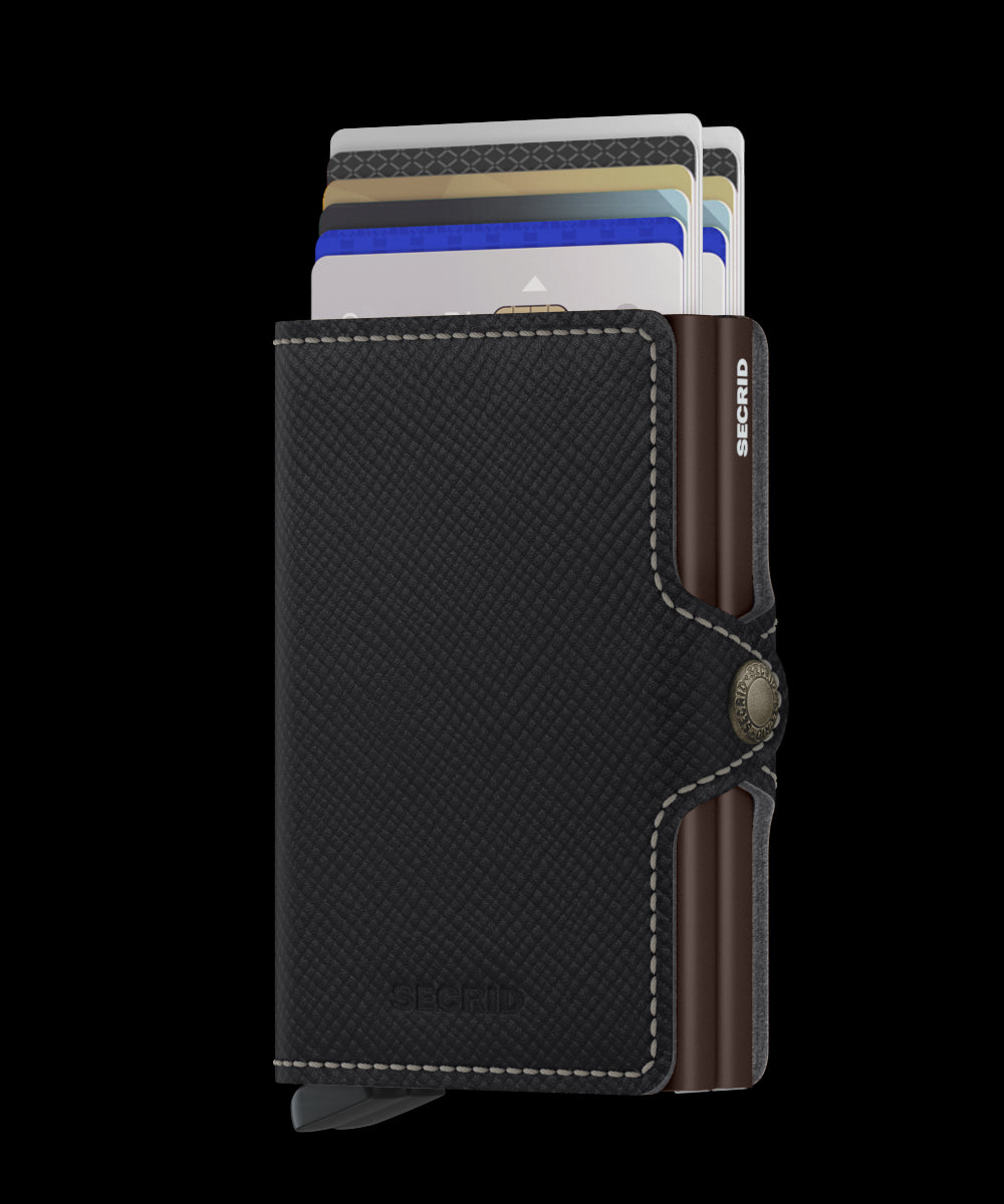 SECRID MINIWALLET CUBIC BLACK-TITANIUM  (AUF WUNSCH MIT GRAVUR)