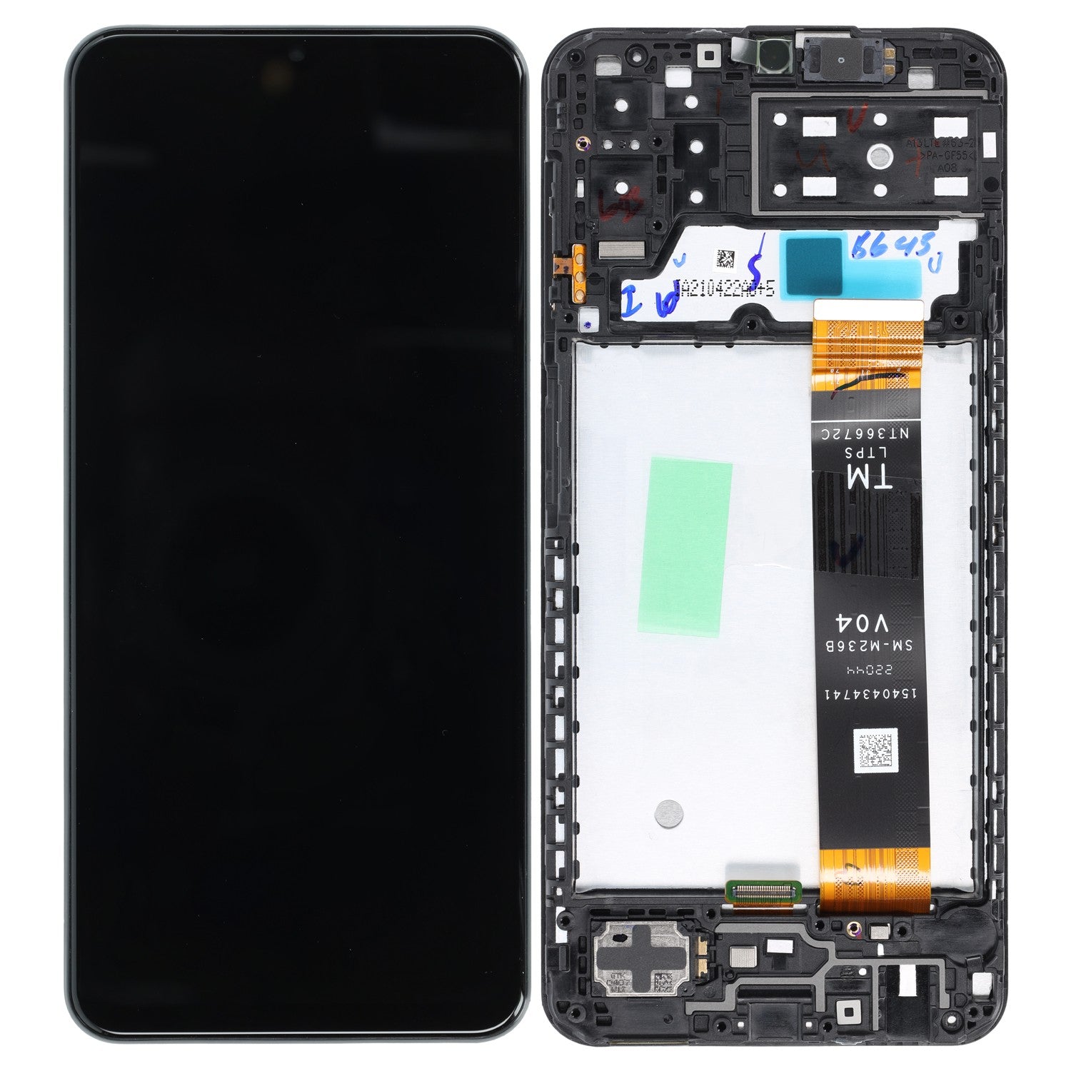 Samsung Galaxy A13 A135F LCD Display, Schwarz inkl. Rahmen (Serviceware)
