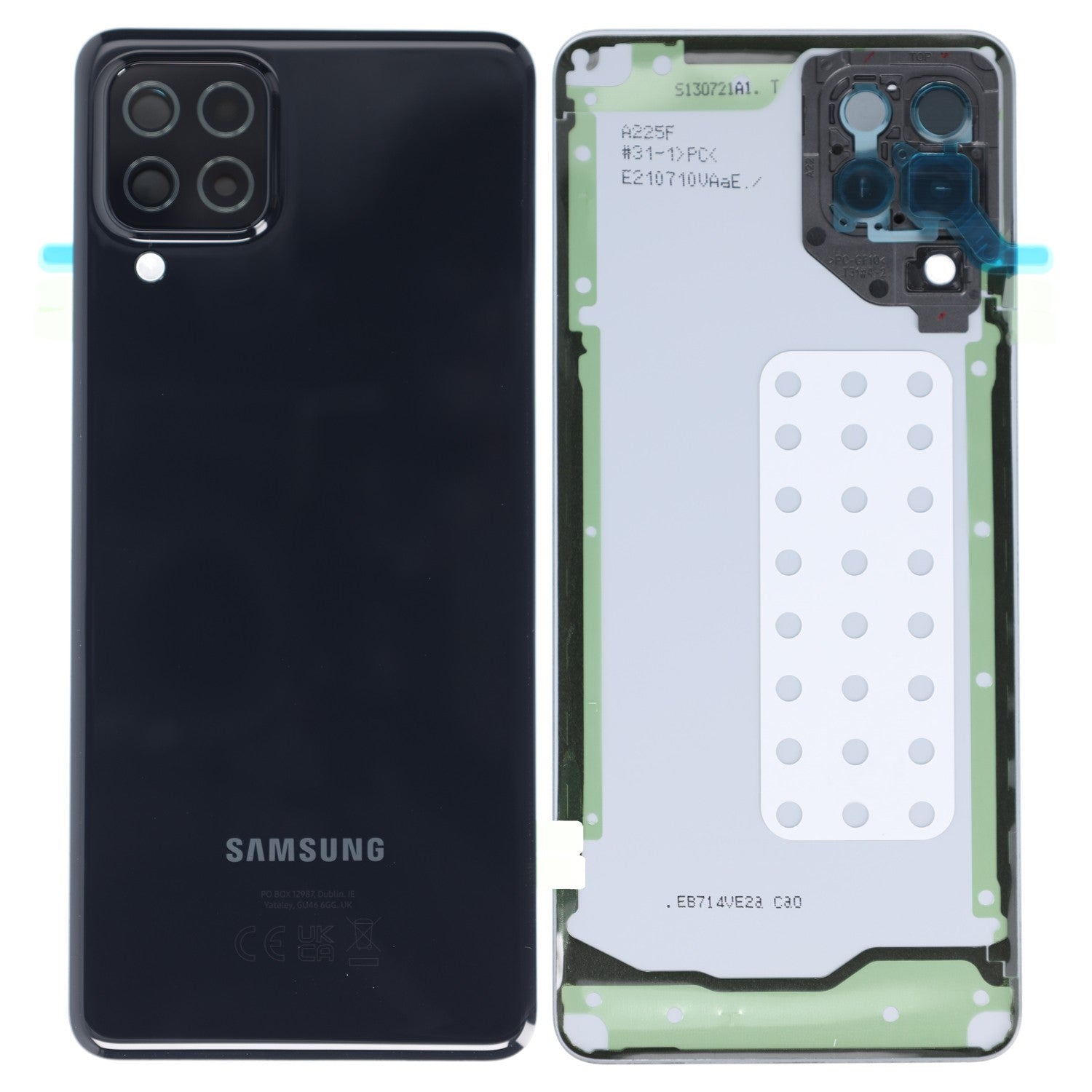 Samsung Galaxy A22 A225F Akkudeckel, Schwarz Serviceware