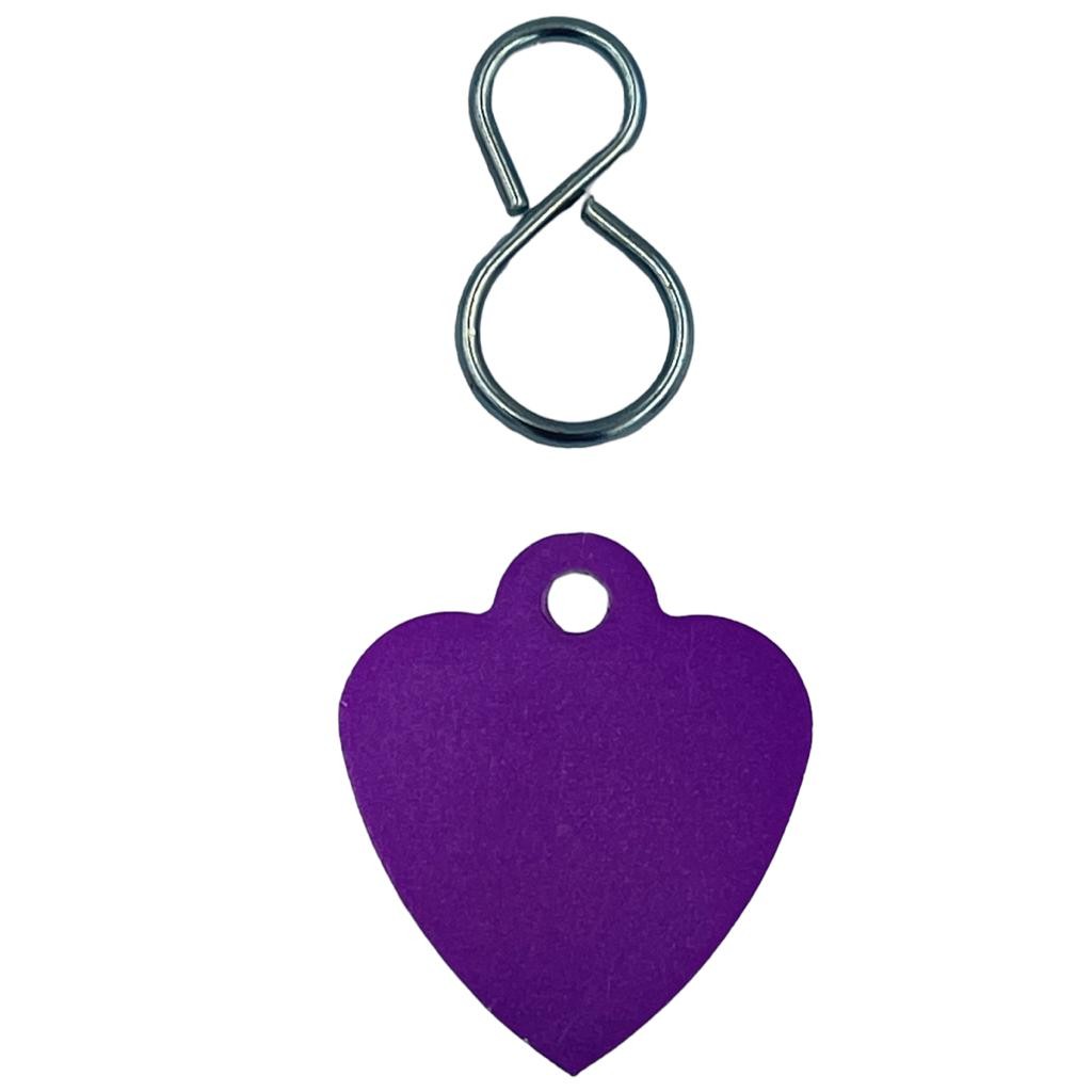 Hundemarken Knochen Metall Violet (Auf Wunsch mit Gravur)