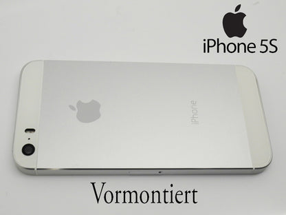 iPhone 5S SE Umbauset Backcover Middle Frame Akkudeckel Silber