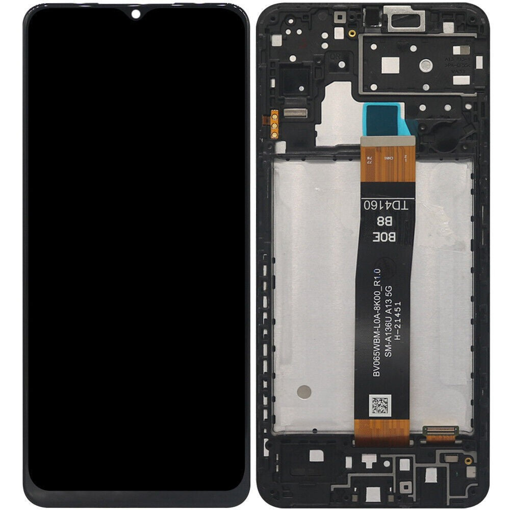 Samsung Galaxy A13 5GA136F LCD Display, Schwarz inkl. Rahmen (Serviceware)
