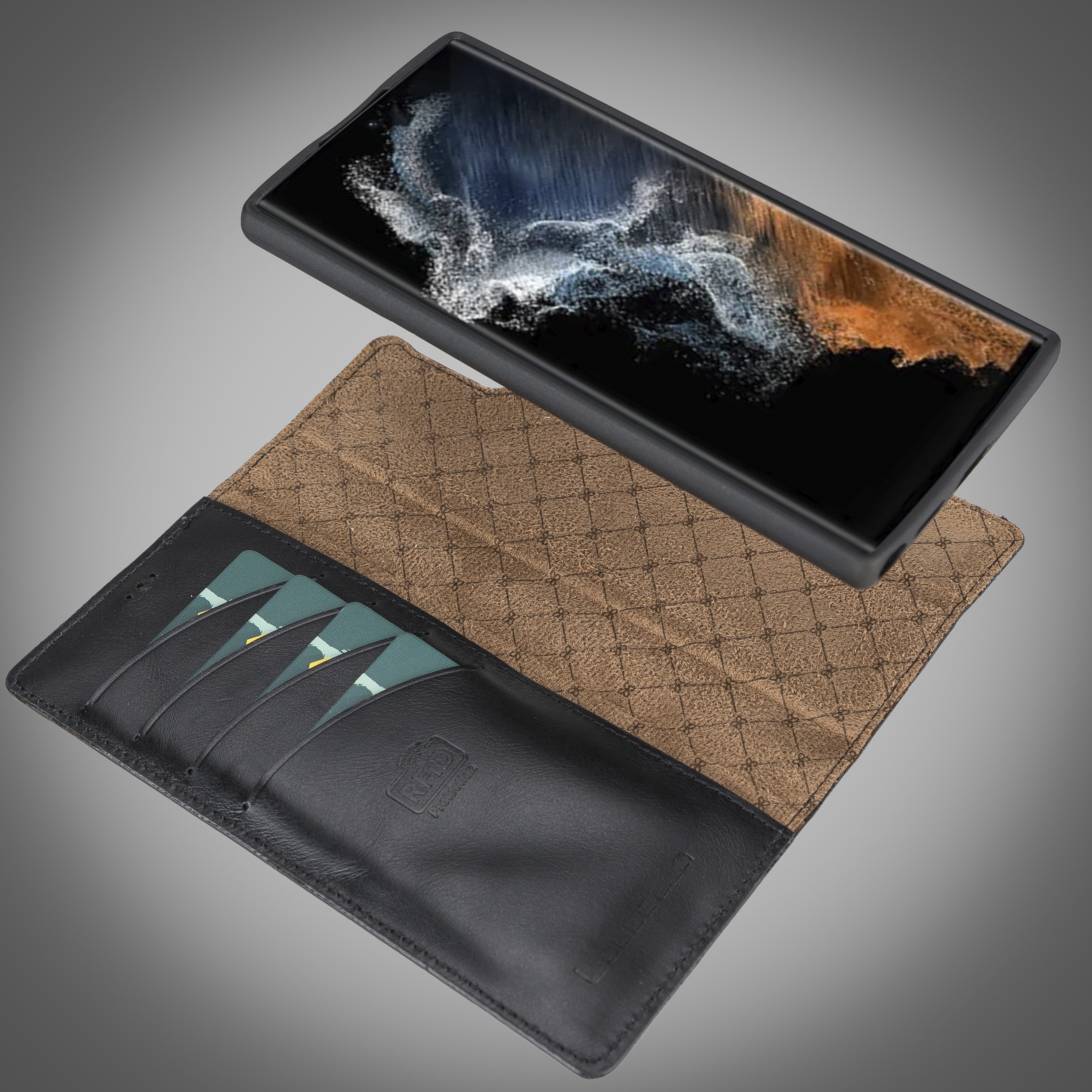 BOULETTA MAGNETISCH ABNEHMBARE LEDERHÜLLE FÜR SAMSUNG GALAXY S23 Ultra - Schwarz