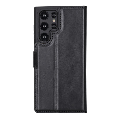 BOULETTA MAGNETISCH ABNEHMBARE LEDERHÜLLE FÜR SAMSUNG GALAXY S23 Ultra - Schwarz