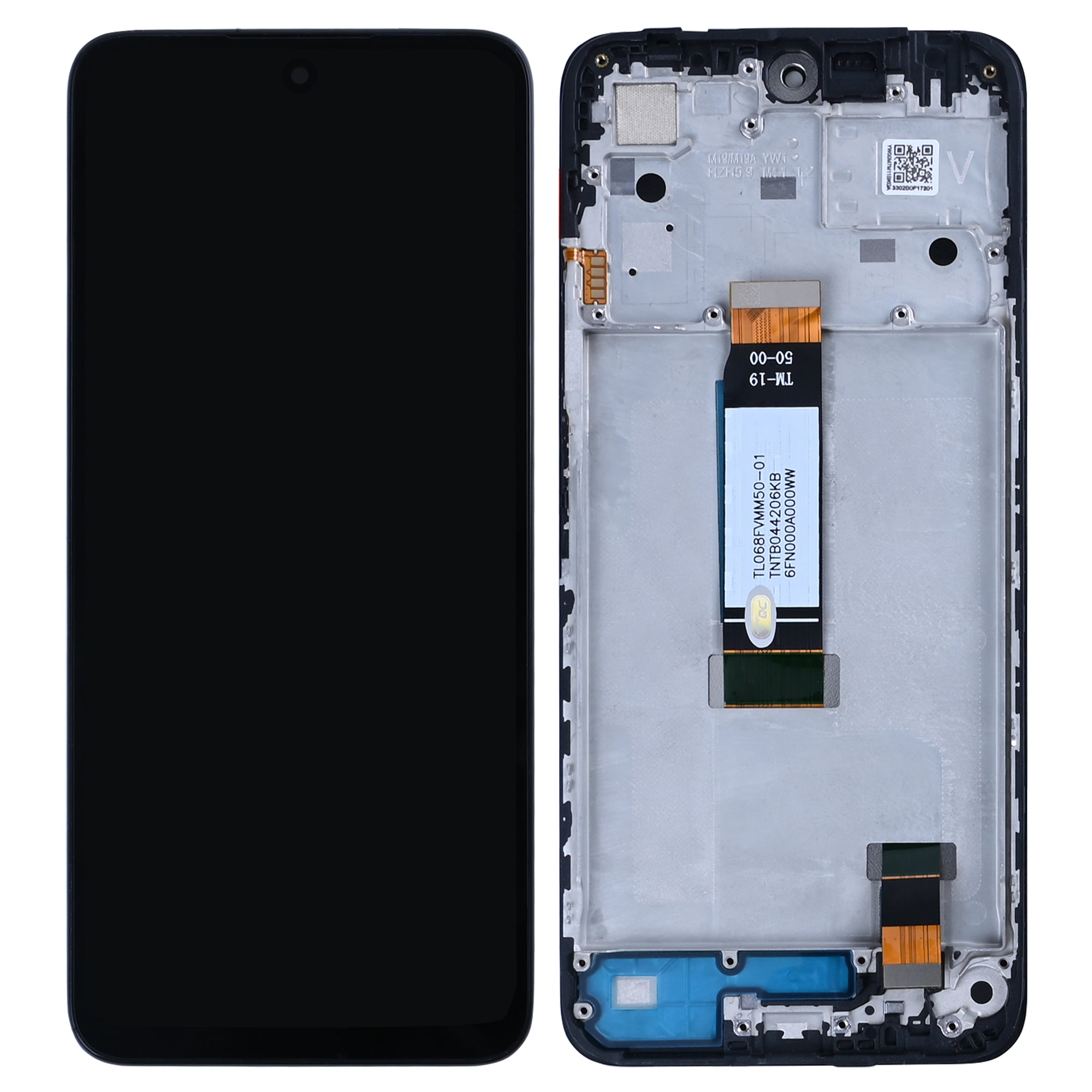 Xiaomi Redmi 12 4G, 12 5G Display und Digitizer mit Rahmen, Schwarz (OEM)