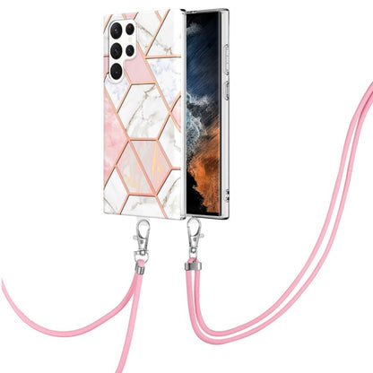 Samsung Galaxy S23 Ultra 5G Necklace Tpu Case + Handykette Rosegold