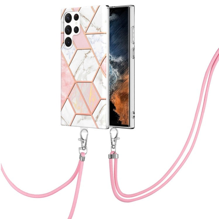 Samsung Galaxy S23 Ultra 5G Necklace Tpu Case + Handykette Rosegold