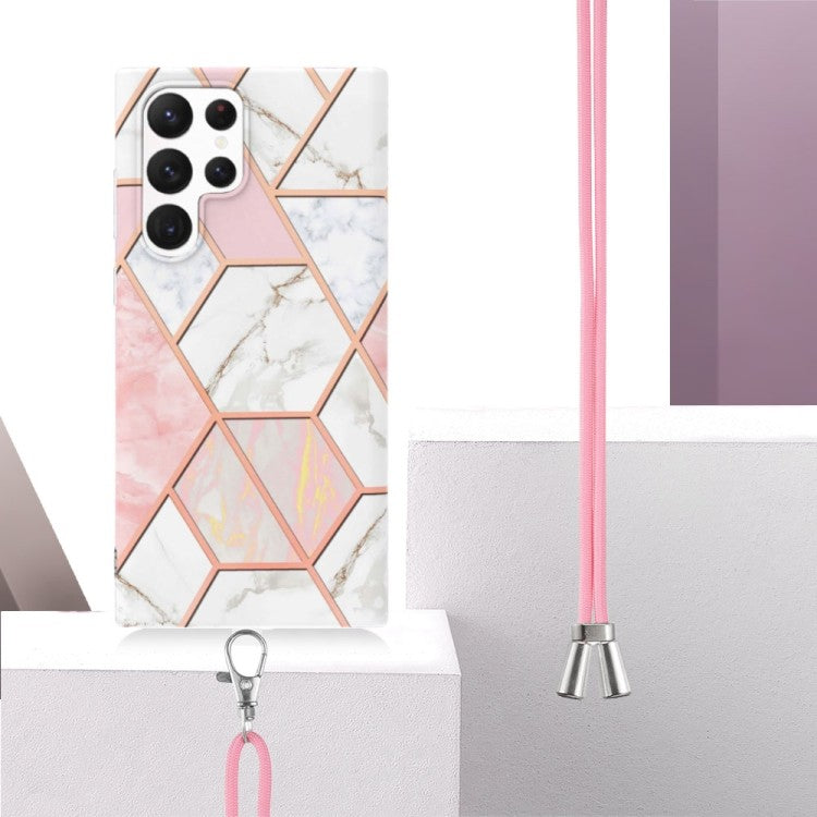Samsung Galaxy S23 Ultra 5G Necklace Tpu Case + Handykette Rosegold