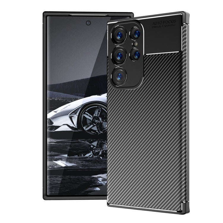 Samsung Galaxy S23 Ultra Carbon Fiber TPU Case Schwarz