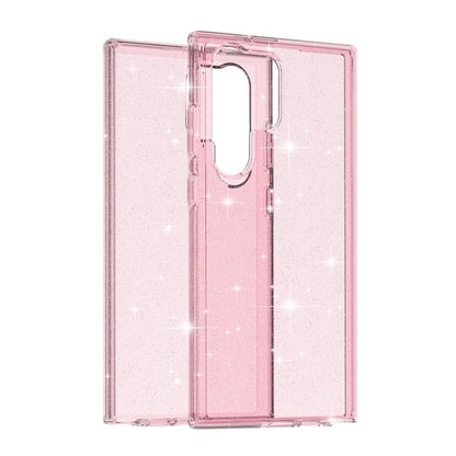 Samsung Galaxy S23 Ultra Silikon Glitzer Transparent Pink  Case