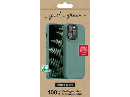 Apple iPhone 13 Mini 100% biologisch abbaubare Handyhülle von Just Green – Khakigrün