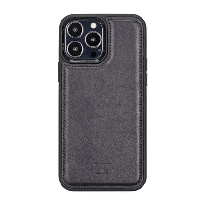 Bouletta Magnetische abnehmbare Handyhülle aus Leder mit RFID-Blocker für iPhone 15 Pro  Schwarz