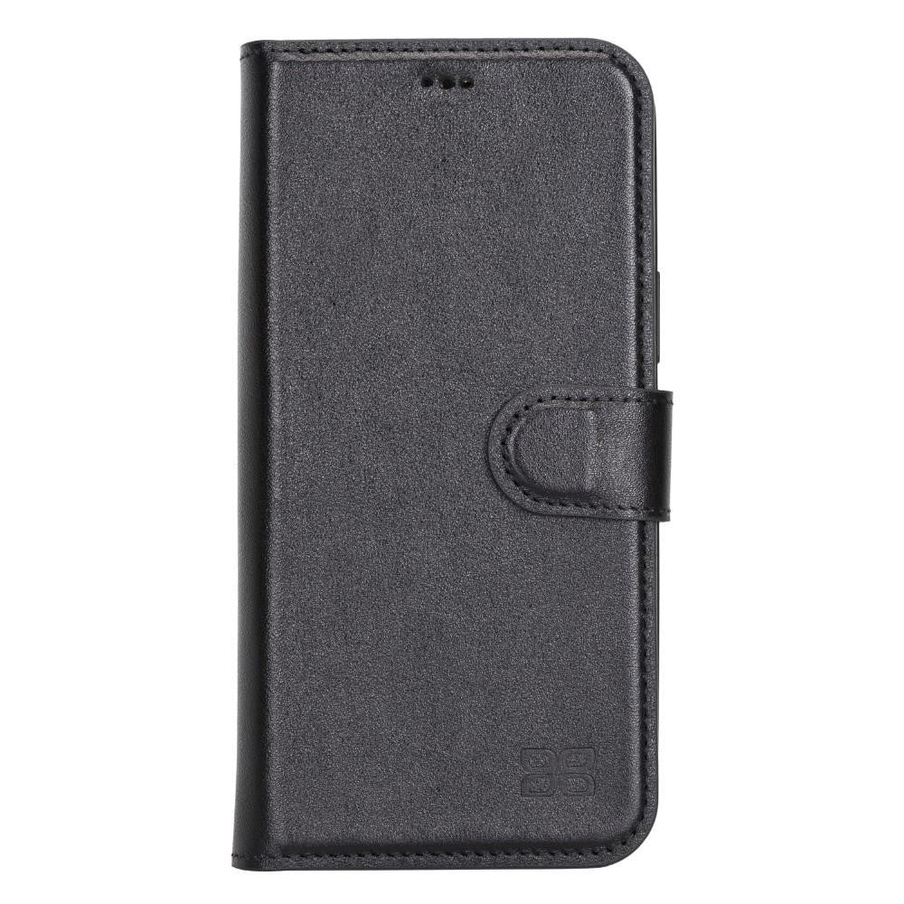 Bouletta Magnetische abnehmbare Handyhülle aus Leder mit RFID-Blocker für iPhone 15 Pro  Schwarz