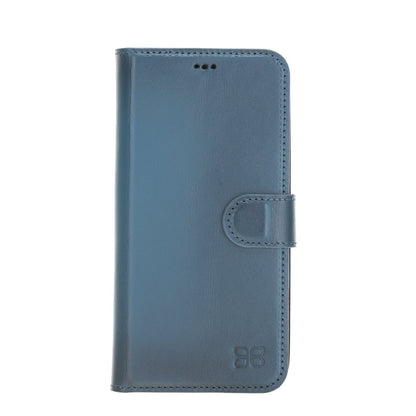 Bouletta Magnetische abnehmbare Handyhülle aus Leder mit RFID-Blocker für iPhone 15 Pro Max BRN Burnt Blue