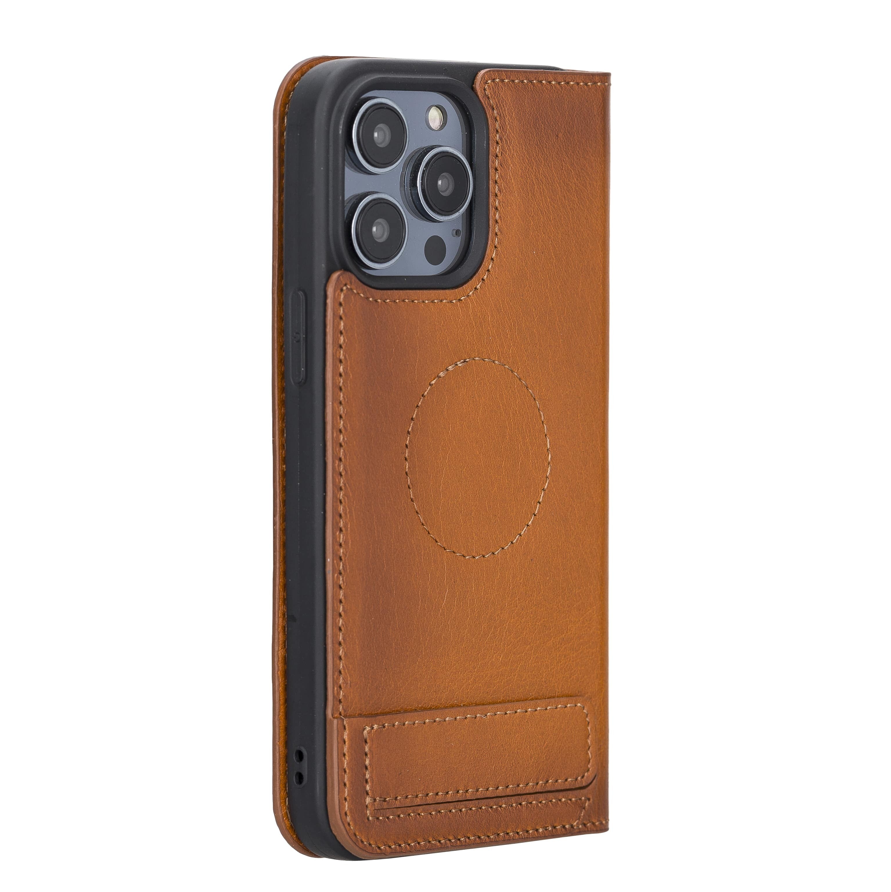 iPhone 14 Pro Bouletta Brooks Leder Slim Etui Tan