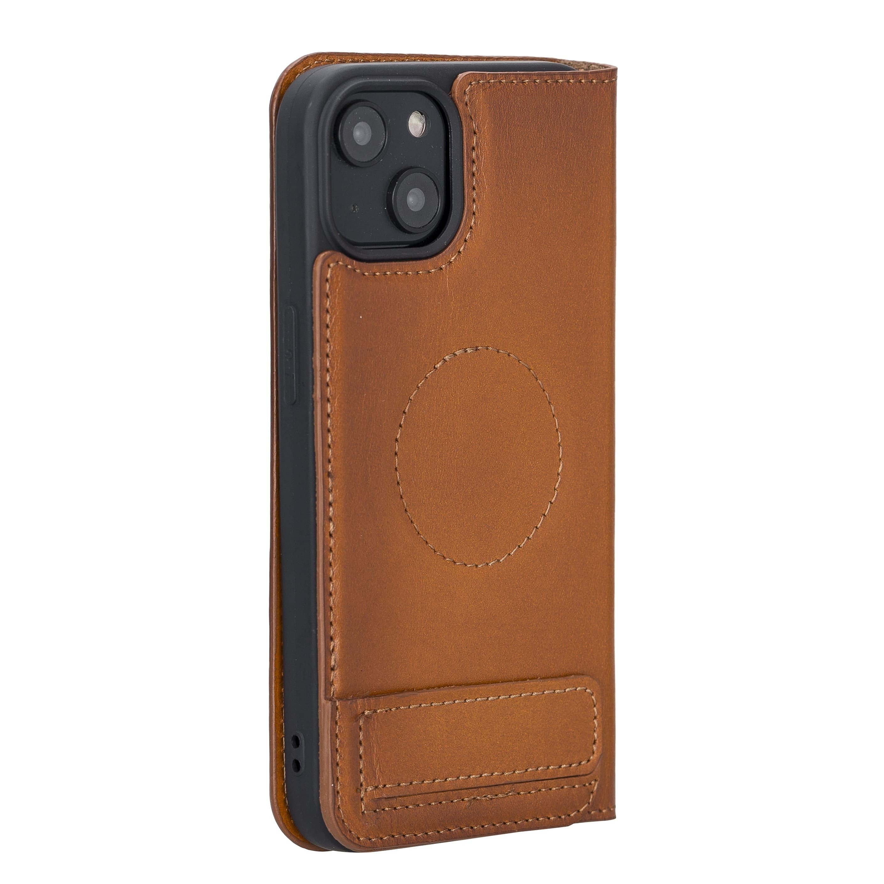 iPhone 14 Bouletta Brooks Leder Slim Etui Tan