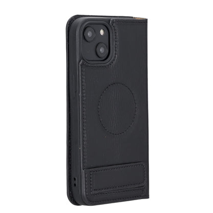 iPhone 14 Bouletta Brooks Leder Slim Etui Schwarz