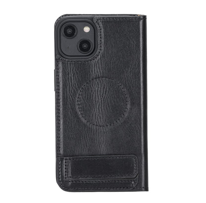 iPhone 14 Bouletta Brooks Leder Slim Etui Schwarz