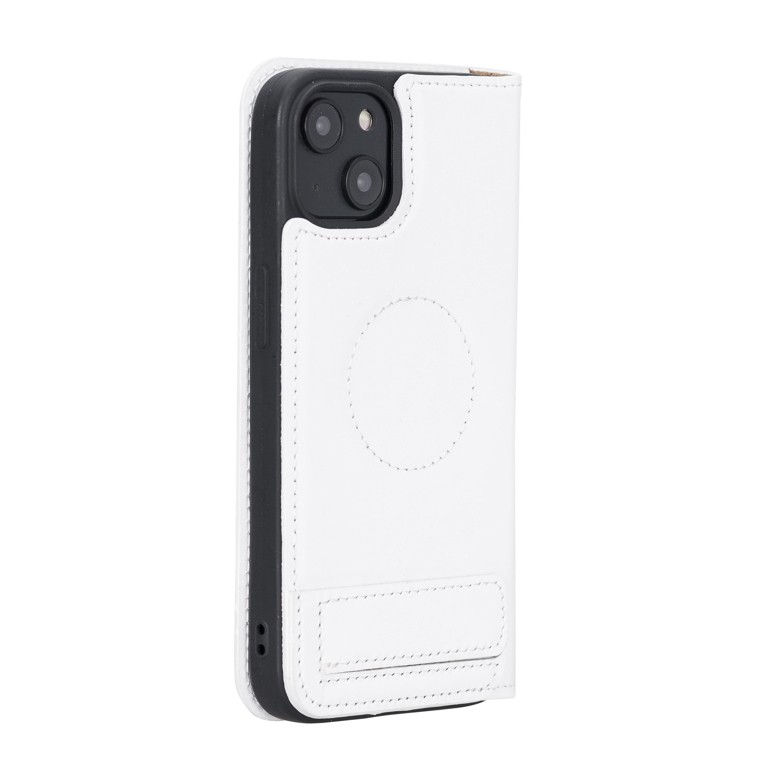 iPhone 14 Plus Bouletta Brooks Leder Slim Etui Weiss