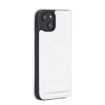 iPhone 14 Plus Bouletta Brooks Leder Slim Etui Weiss