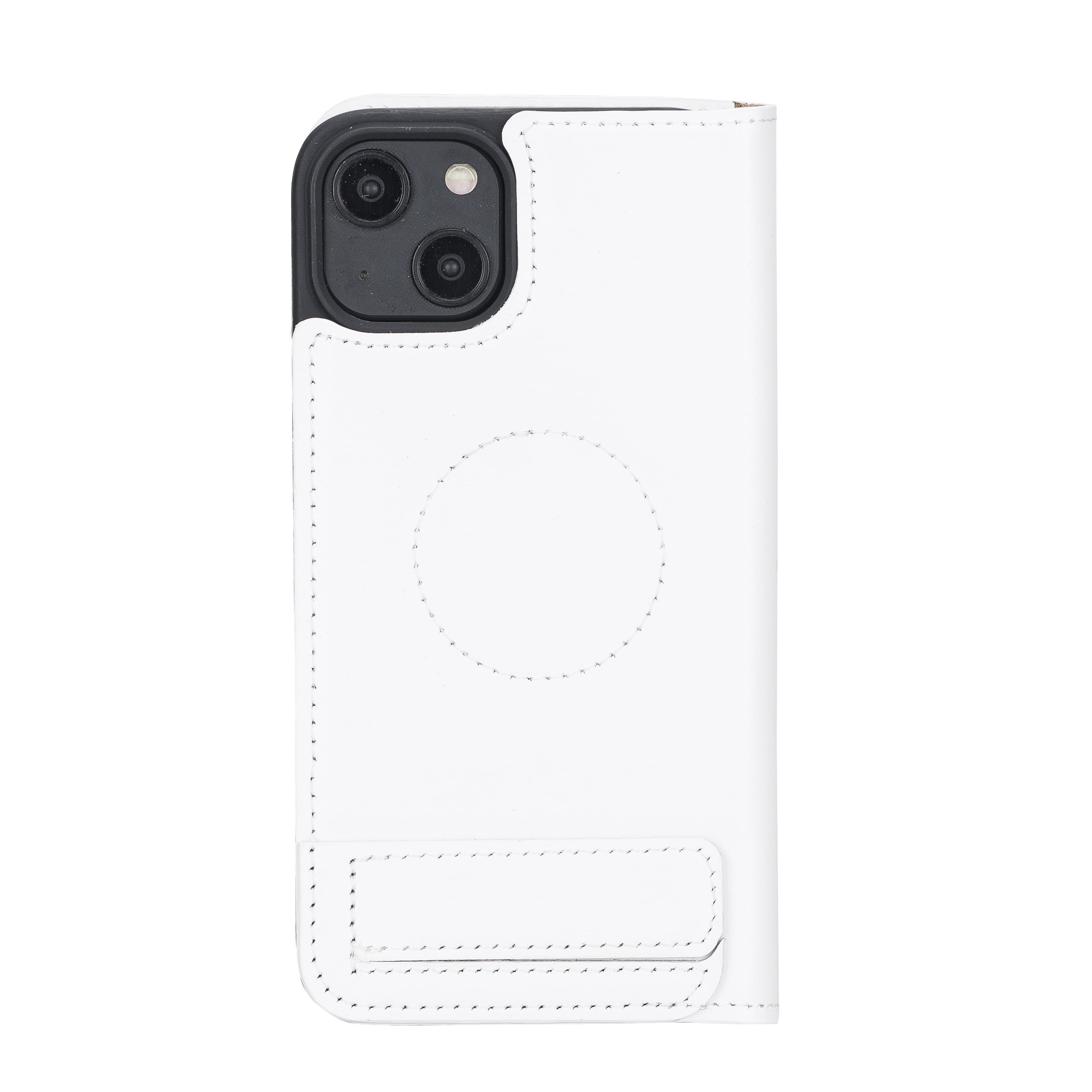 iPhone 14 Bouletta Brooks Leder Slim Etui Weiss