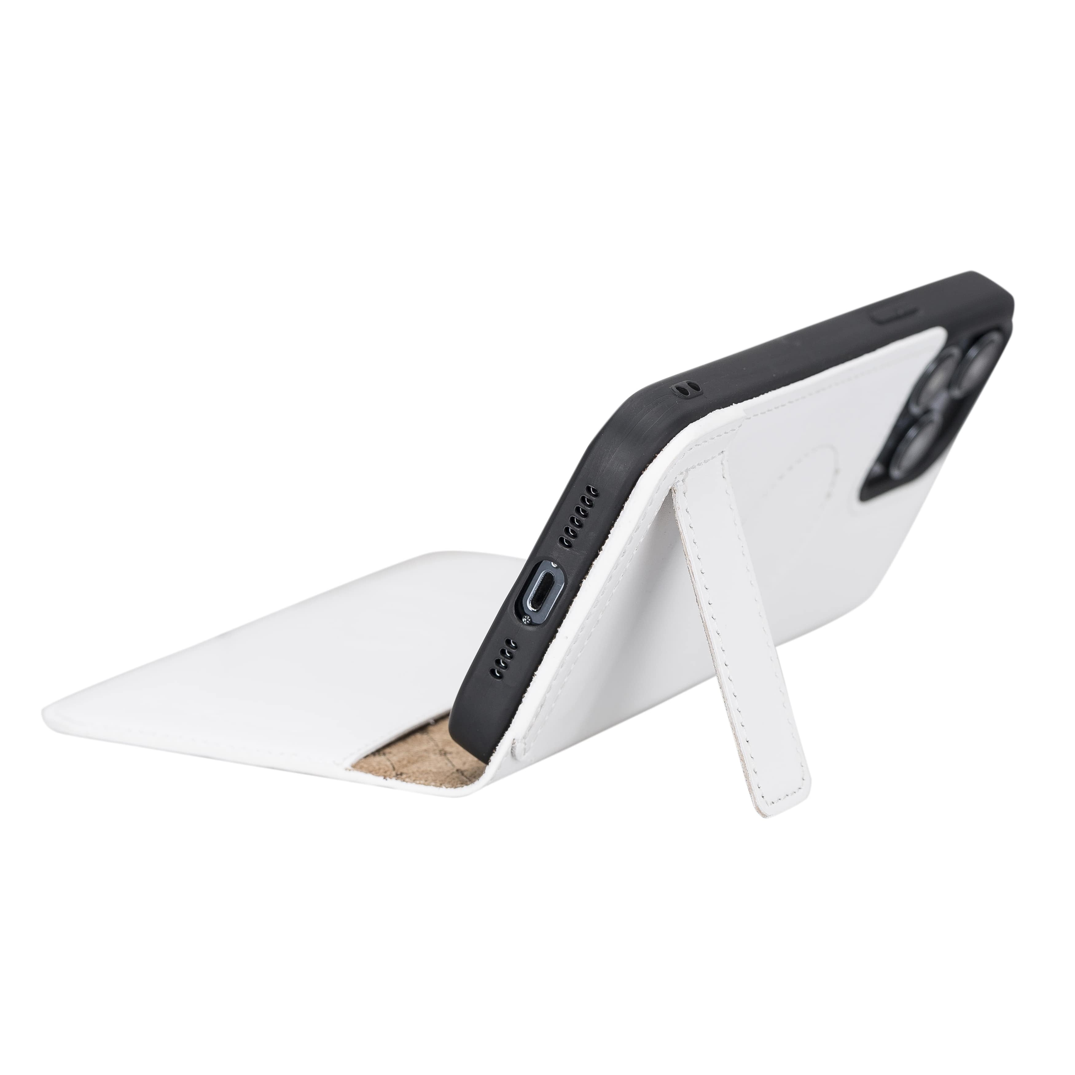 iPhone 14 Pro Max Bouletta Brooks Leder Slim Etui Weiss