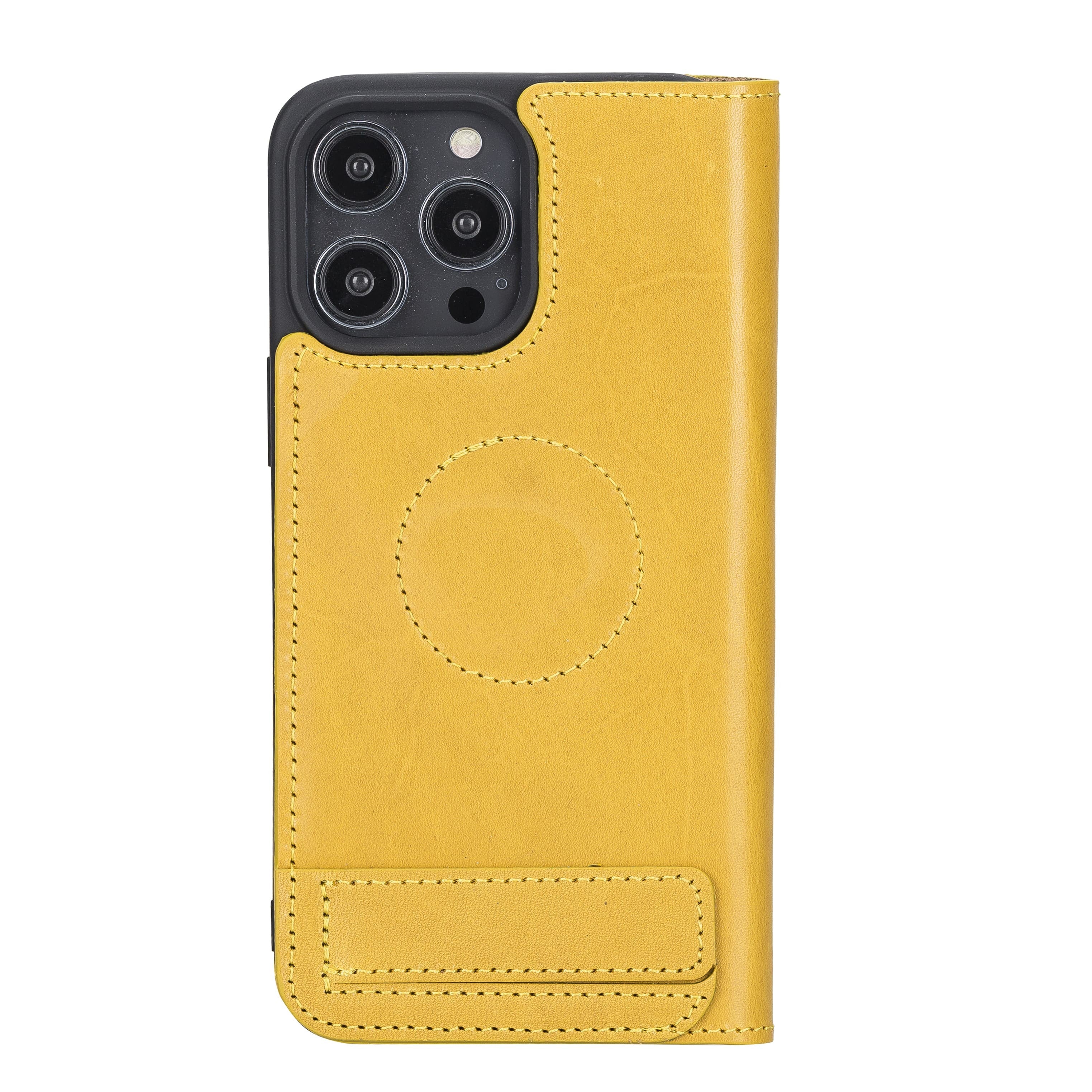 iPhone 14 Pro Max Bouletta Brooks Leder Slim Etui Gelb