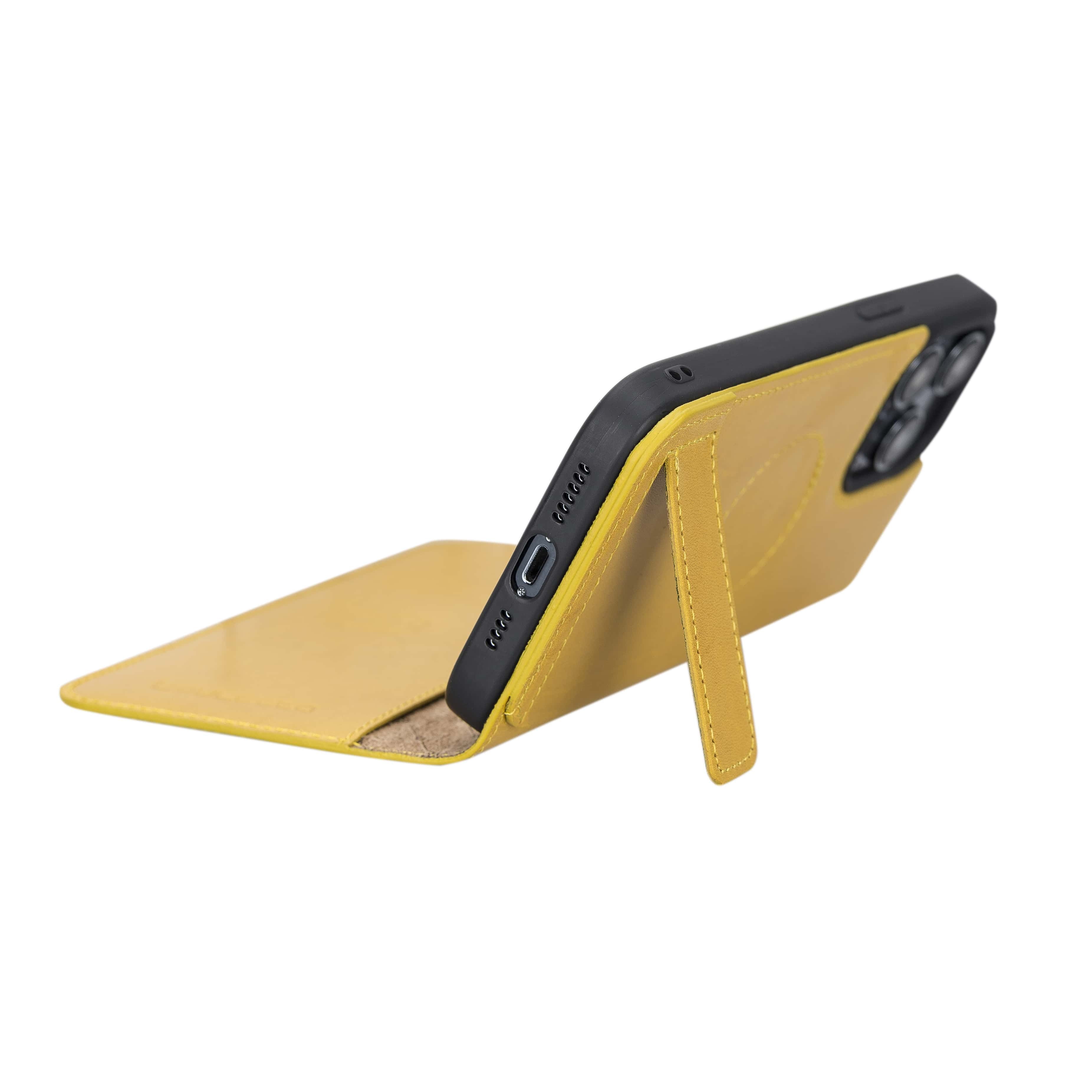 iPhone 14 Pro Max Bouletta Brooks Leder Slim Etui Gelb