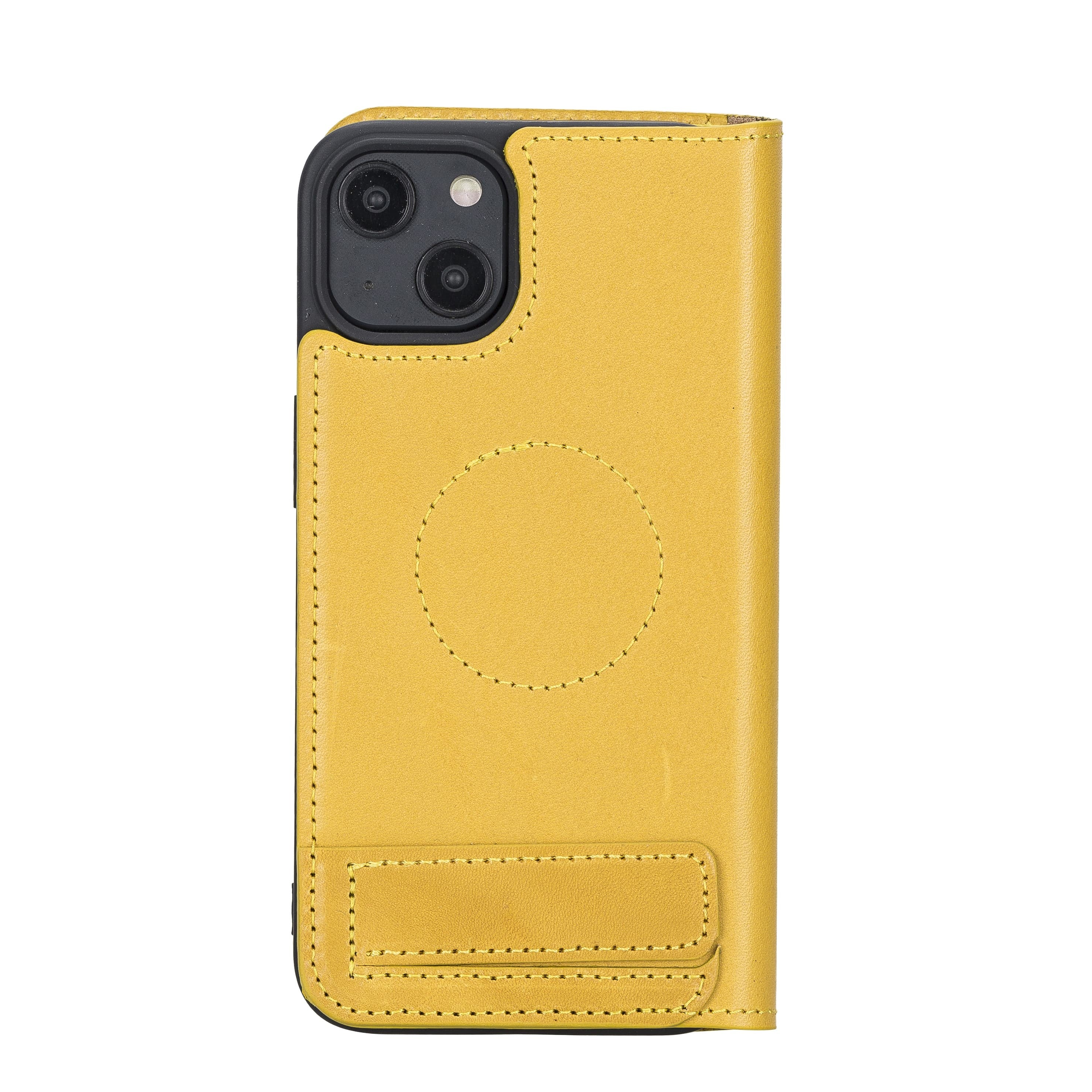 iPhone 14 Plus Bouletta Brooks Leder Slim Etui Gelb