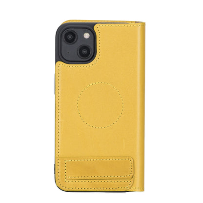 iPhone 14 Plus Bouletta Brooks Leder Slim Etui Gelb