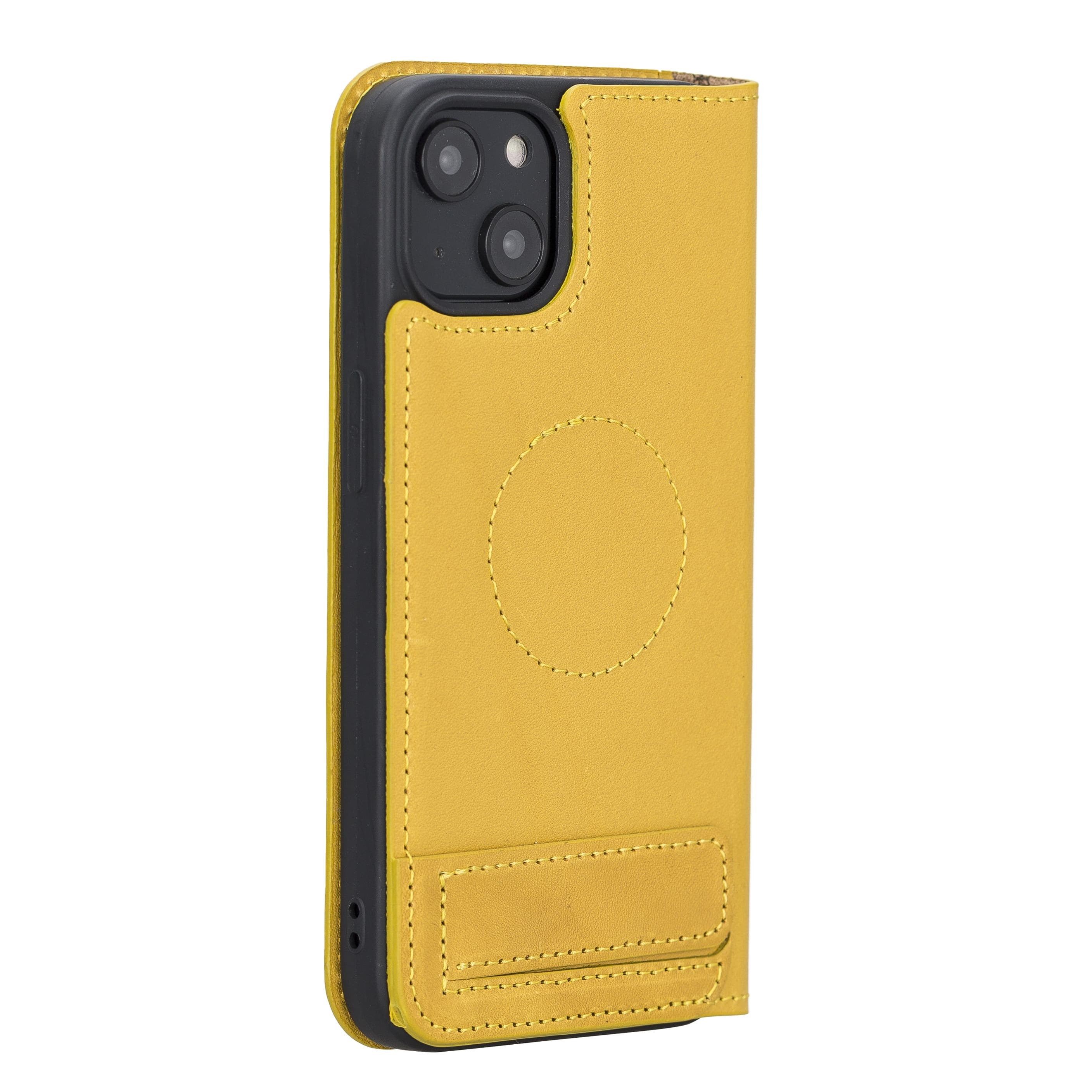 iPhone 14 Plus Bouletta Brooks Leder Slim Etui Gelb