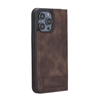 iPhone 14 Pro Max Bouletta Brooks Leder Slim Etui Braun