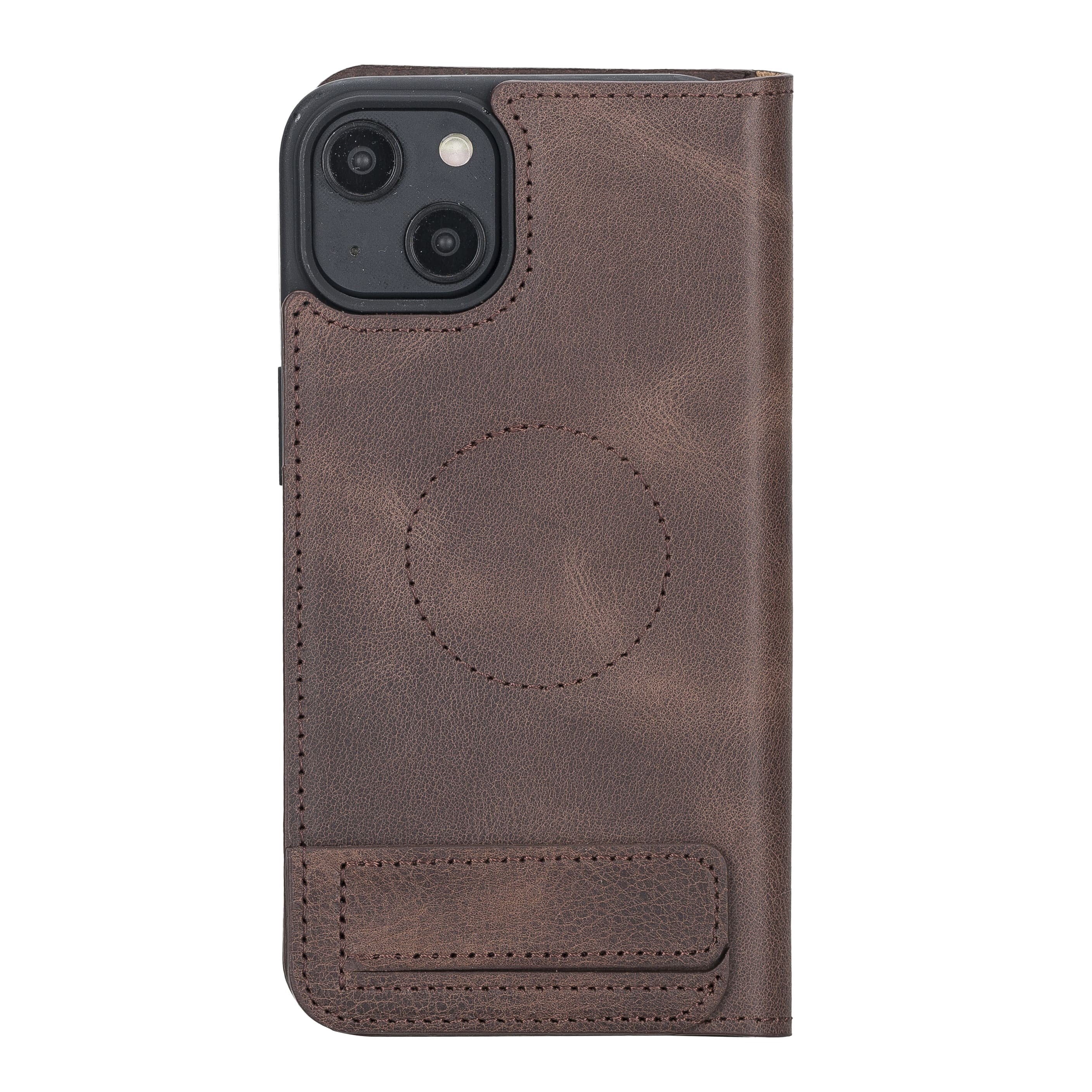 iPhone 14 Plus Bouletta Brooks Leder Slim Etui Braun