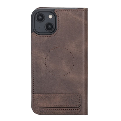 iPhone 14 Plus Bouletta Brooks Leder Slim Etui Braun