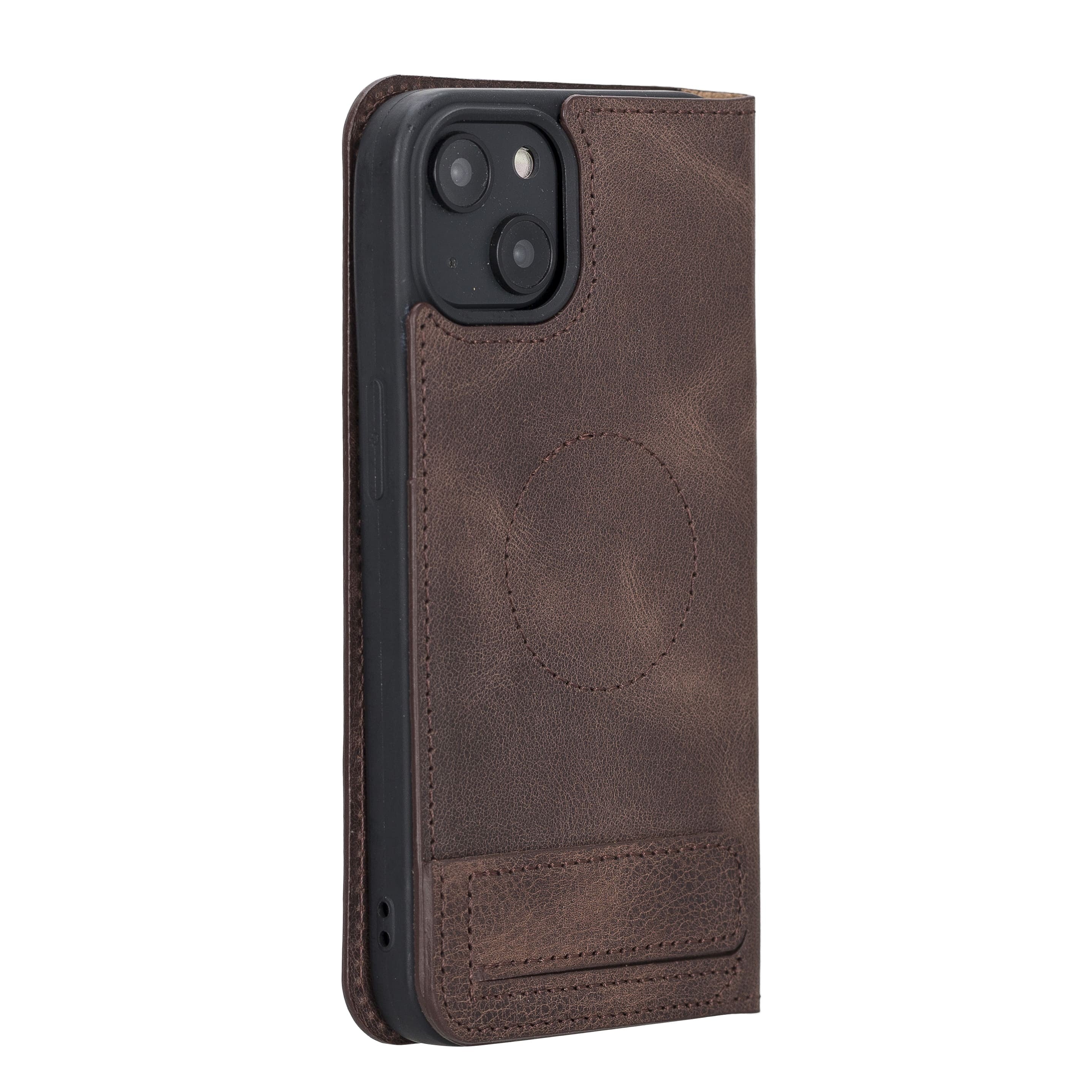 iPhone 14 Plus Bouletta Brooks Leder Slim Etui Braun
