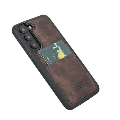 BOULETTA FLEX COVER LEDERHÜLLE MIT KARTENFACH FÜR SAMSUNG GALAXY S23 Plus - Dunkelbraun