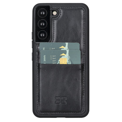BOULETTA FLEX COVER LEDERHÜLLE MIT KARTENFACH FÜR SAMSUNG GALAXY S23 - Schwarz
