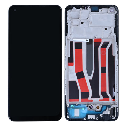 Oppo A94 5G Display und Digitizer mit Rahmen, Fluid Black OEM
