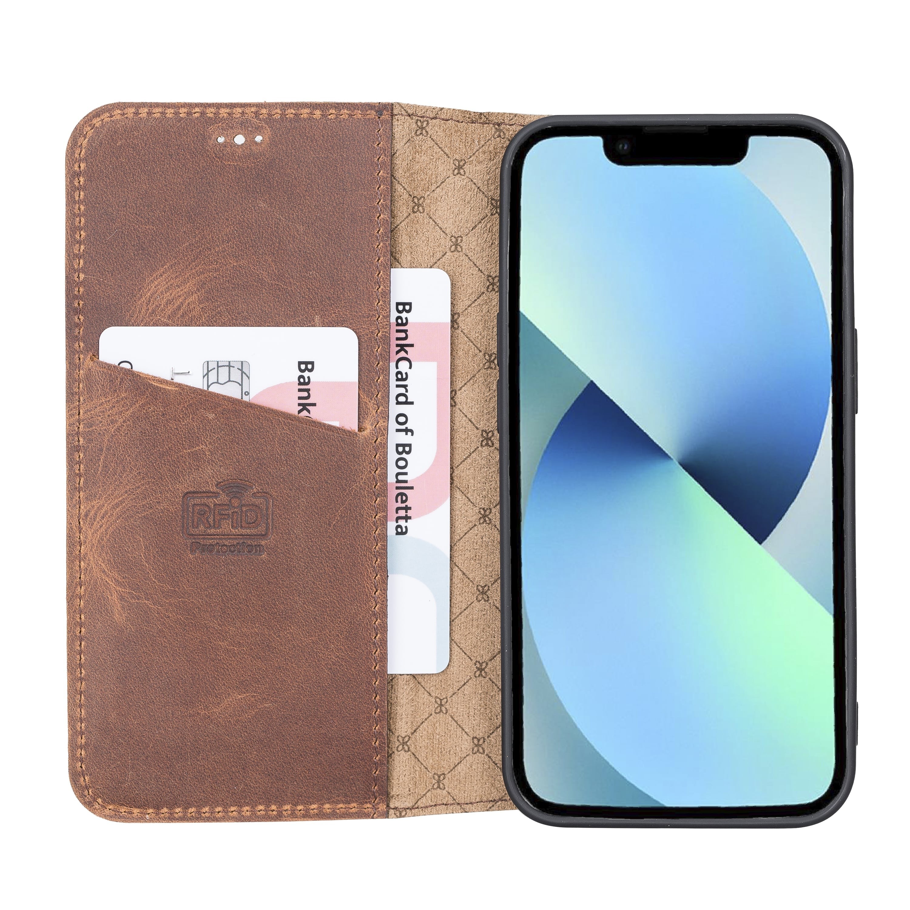 iPhone 13 Pro Max Bouletta Brooks Leder Slim Etui Leopard
