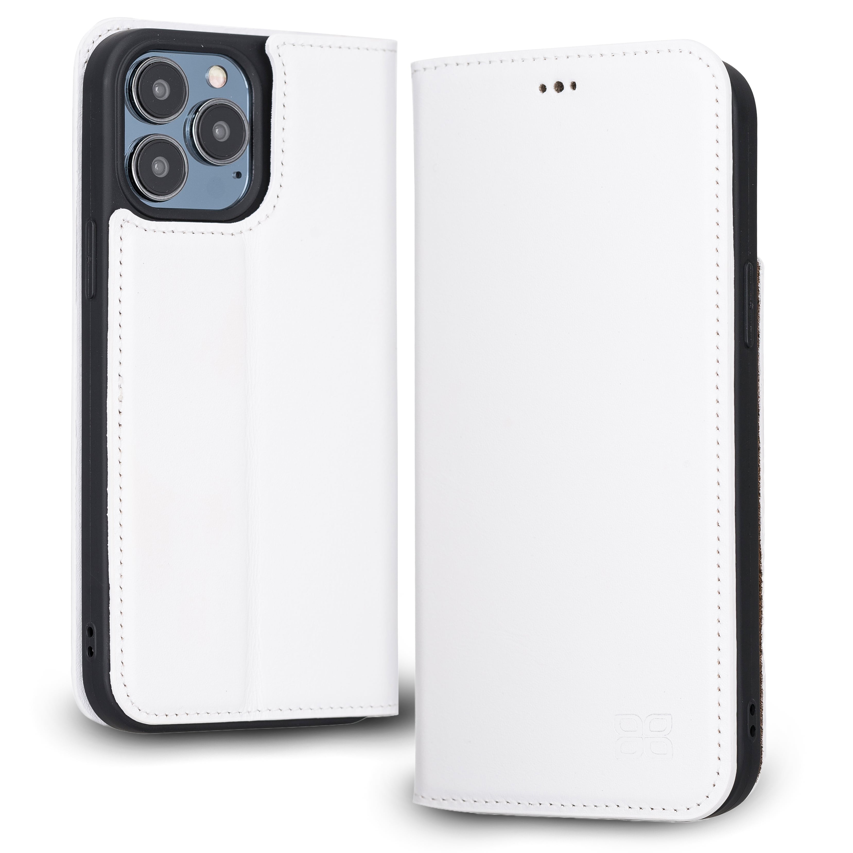 iPhone 13 Pro Max Bouletta Brooks Leder Slim Etui Weiss