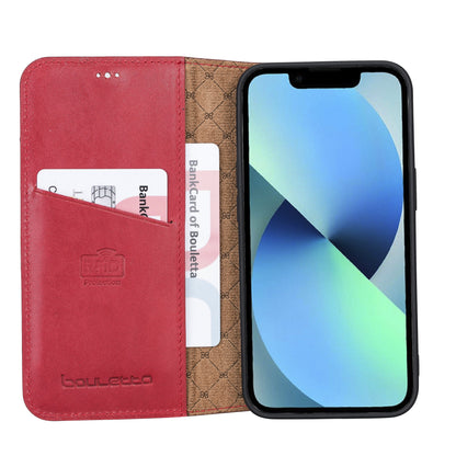 iPhone 13 Pro Max Bouletta Brooks Leder Slim Etui Rot